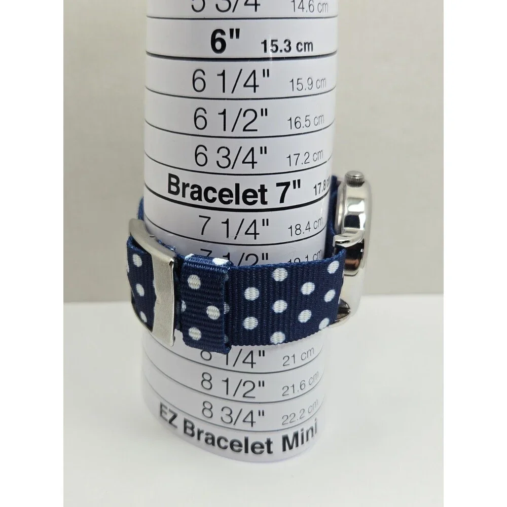 Timex Weekender Dots Womens 38mm Indiglo Blue Polka Dot Quartz Watch New Battery